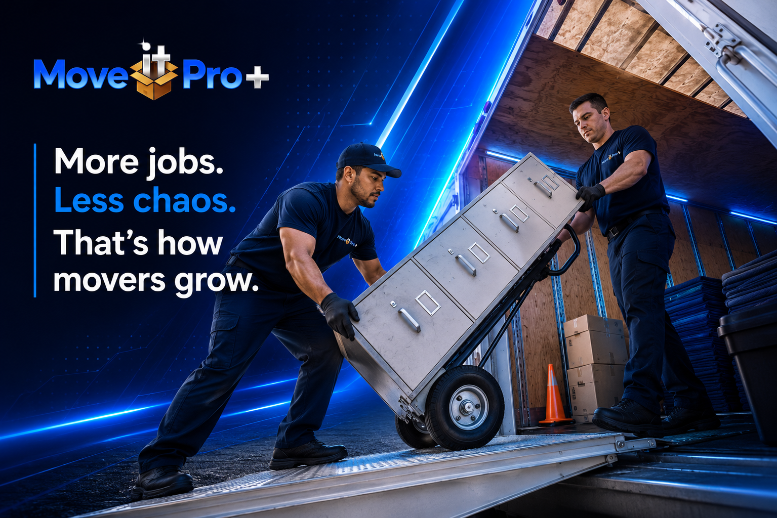 More jobs. Less chaos. That's how movers grow. - MoveitPro+