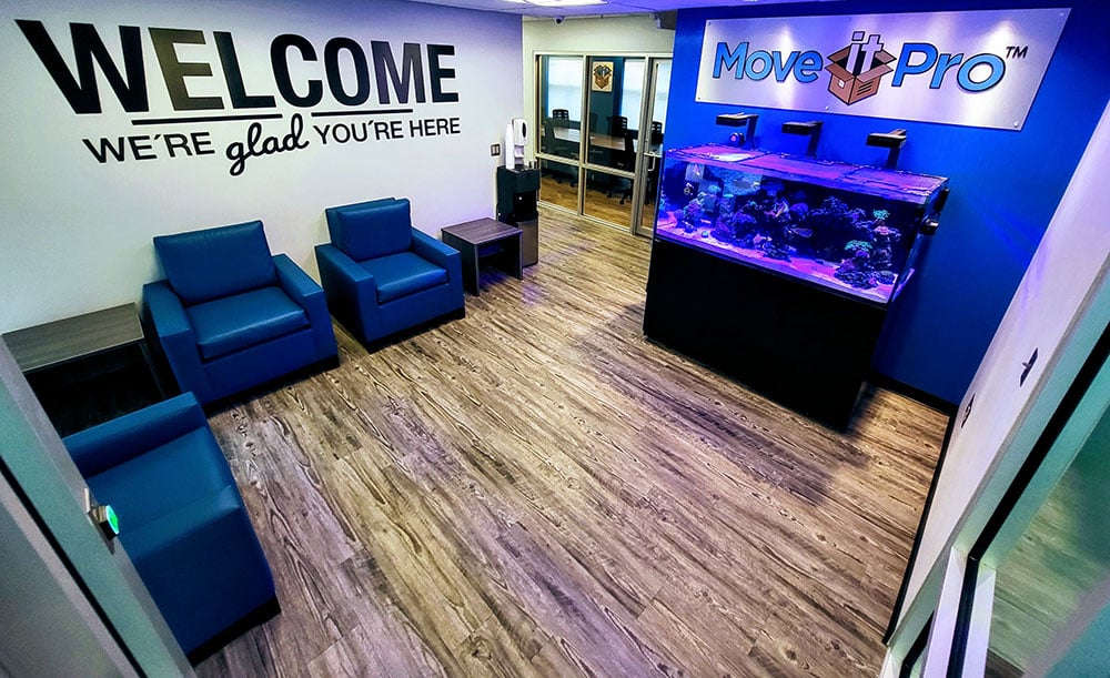 Modern office lobby